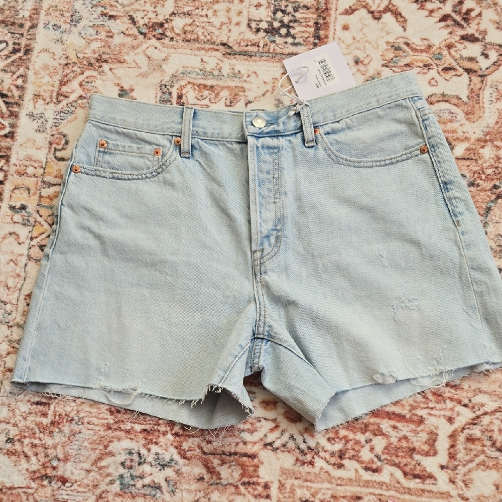 NWT Pistola  “Andie” high waist Light Blue Jean Shorts